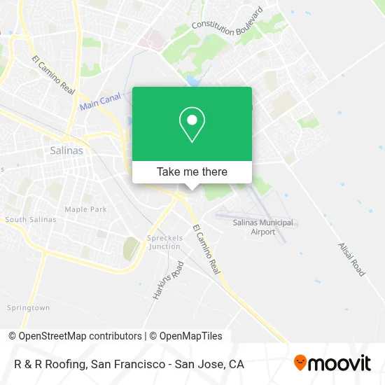 R & R Roofing map
