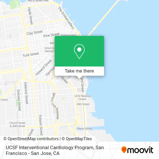 UCSF Interventional Cardiology Program map