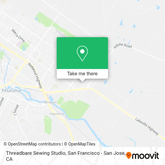 Threadbare Sewing Studio map