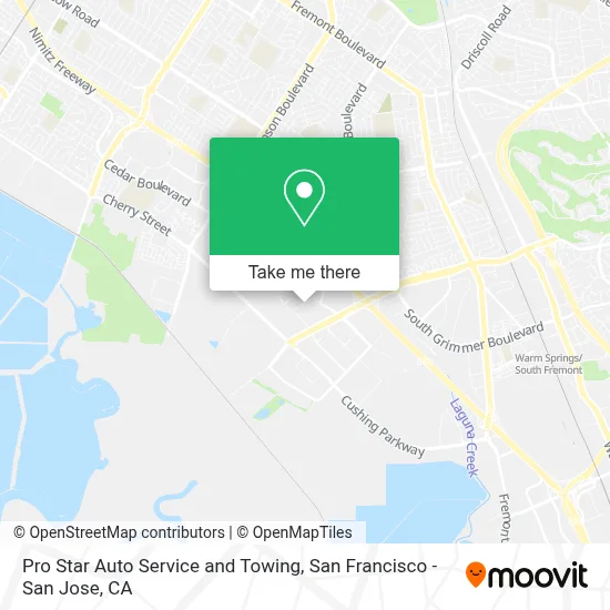 Pro Star Auto Service and Towing map