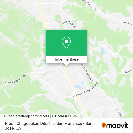 Preeti Chitgopekar, Dds, Inc map