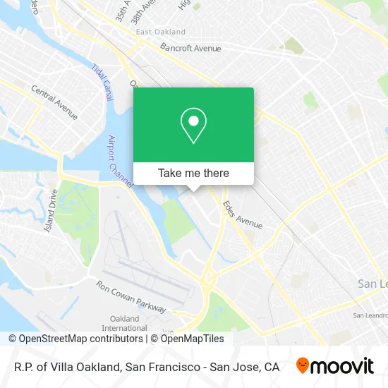R.P. of Villa  Oakland map