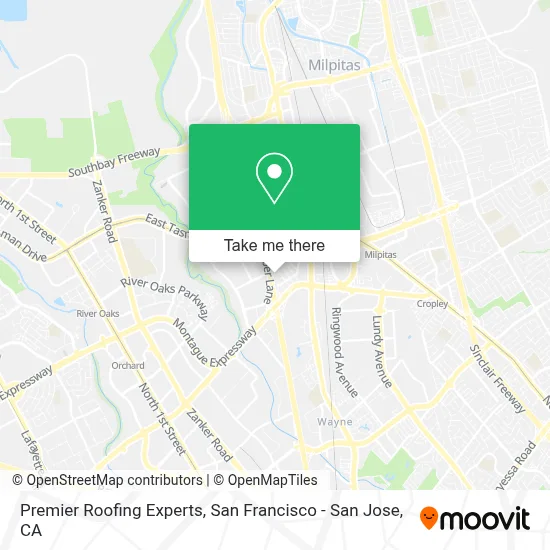 Premier Roofing Experts map