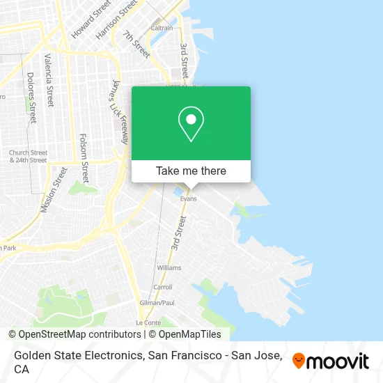 Golden State Electronics map