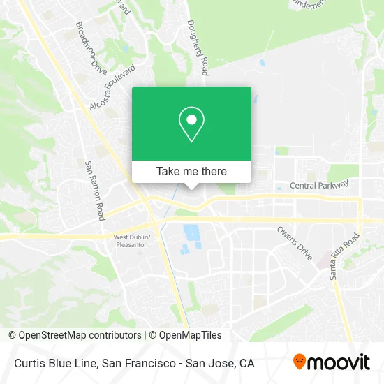 Curtis Blue Line map