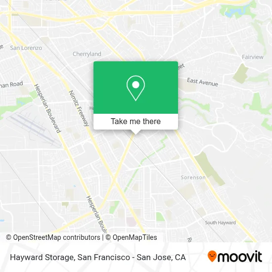 Hayward Storage map