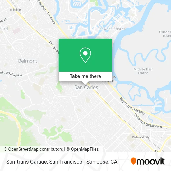 Samtrans Garage map