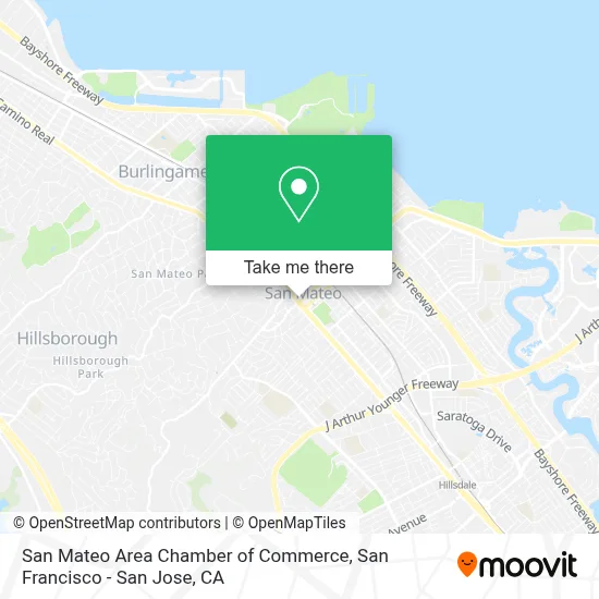 San Mateo Area Chamber of Commerce map