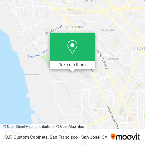 D.F. Custom Cabinets map