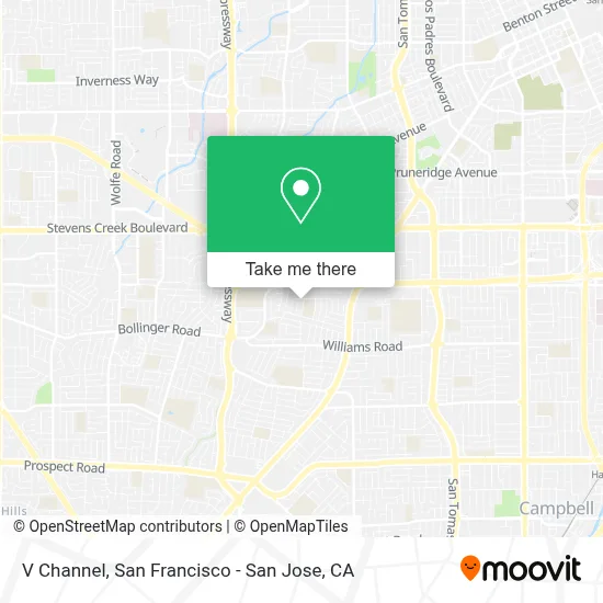 V Channel map