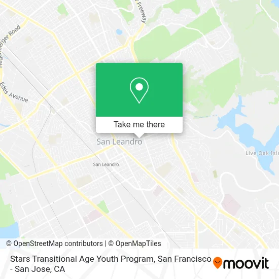 Stars Transitional Age Youth Program map