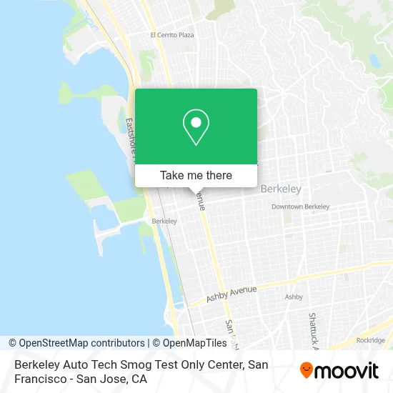 Berkeley Auto Tech Smog Test Only Center map