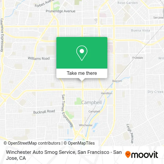 Winchester Auto Smog Service map