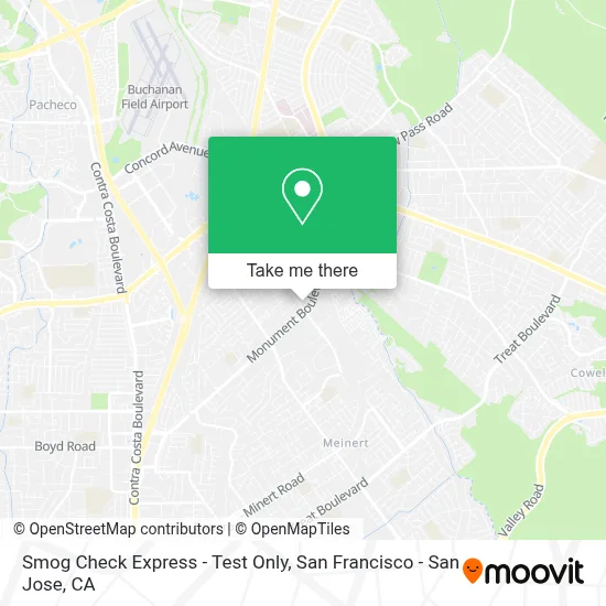 Smog Check Express - Test Only map