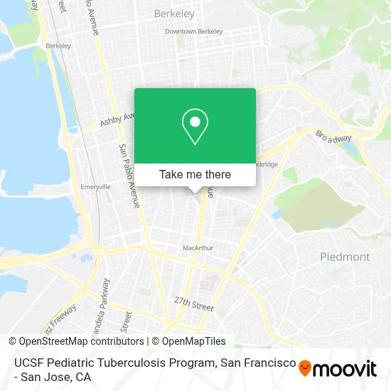 UCSF Pediatric Tuberculosis Program map