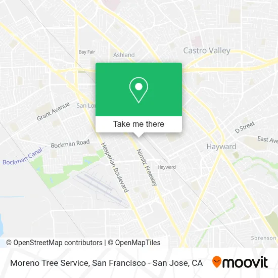 Moreno Tree Service map