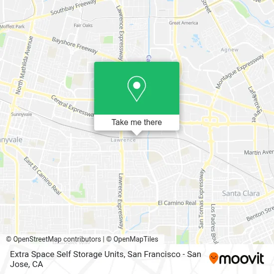Extra Space Self Storage Units map