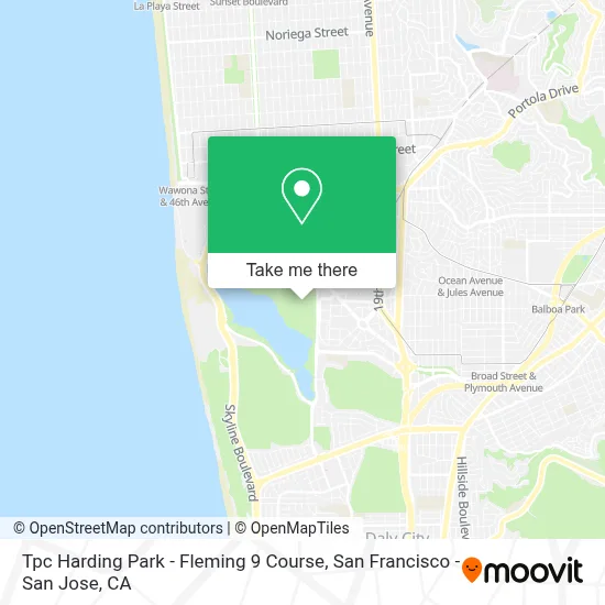 Tpc Harding Park - Fleming 9 Course map
