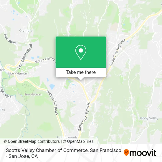 Scotts Valley Chamber of Commerce map