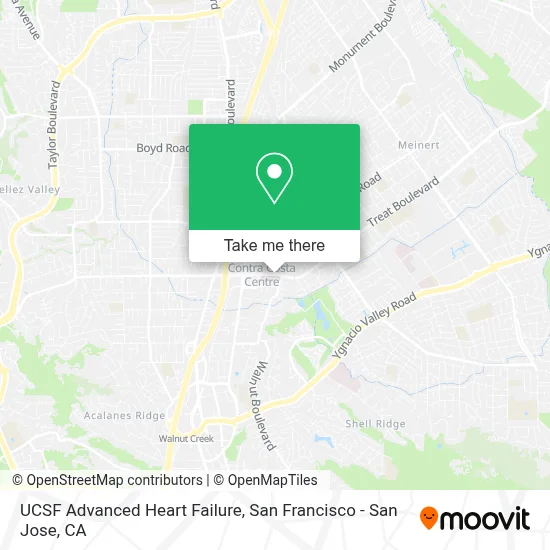 UCSF Advanced Heart Failure map