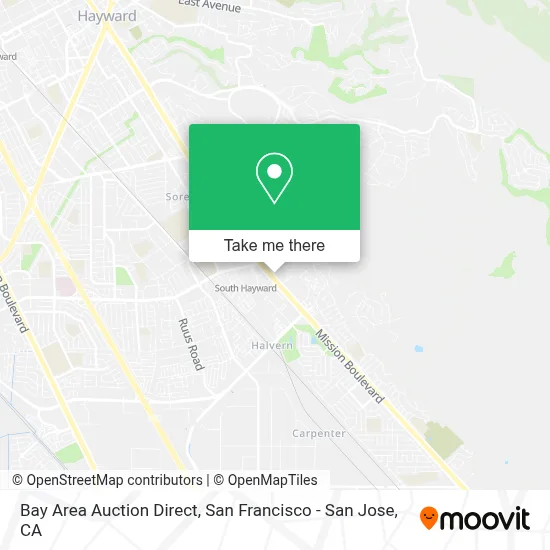 Bay Area Auction Direct map