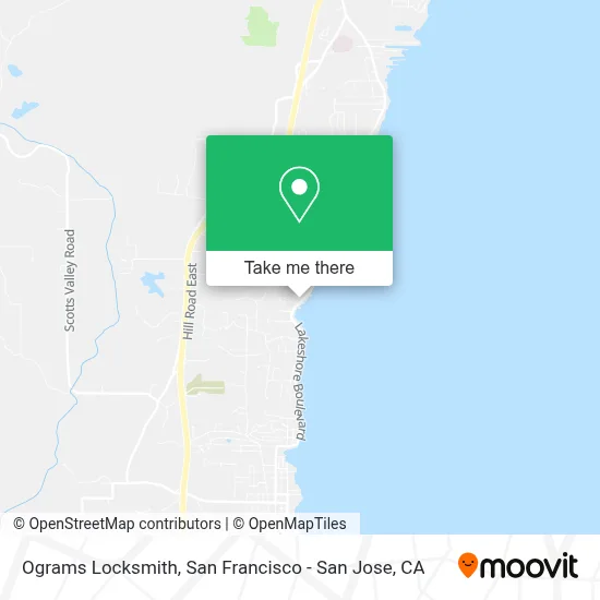 Ograms Locksmith map