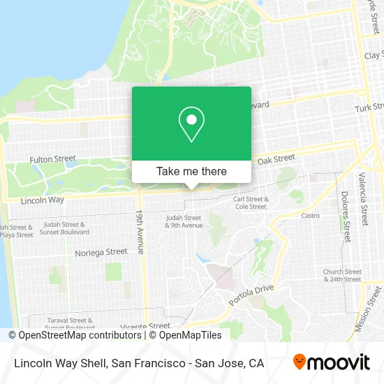 Lincoln Way Shell map