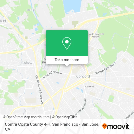 Contra Costa County 4-H map