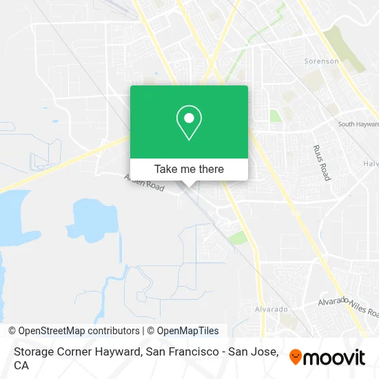 Storage Corner Hayward map