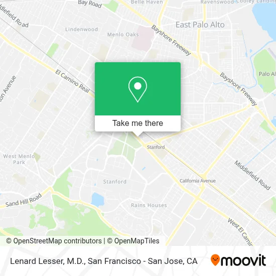 Lenard Lesser, M.D. map