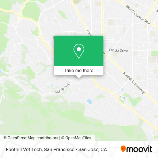 Foothill Vet Tech map