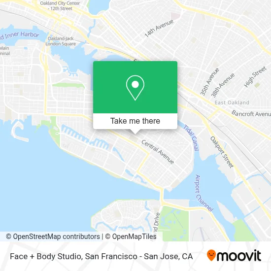 Face + Body Studio map