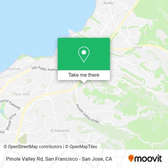 Pinole Valley Rd map