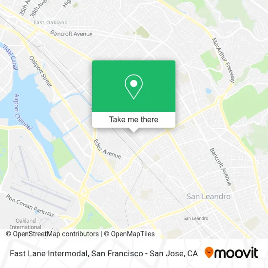 Fast Lane Intermodal map