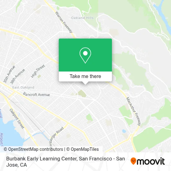 Burbank Early Learning Center map