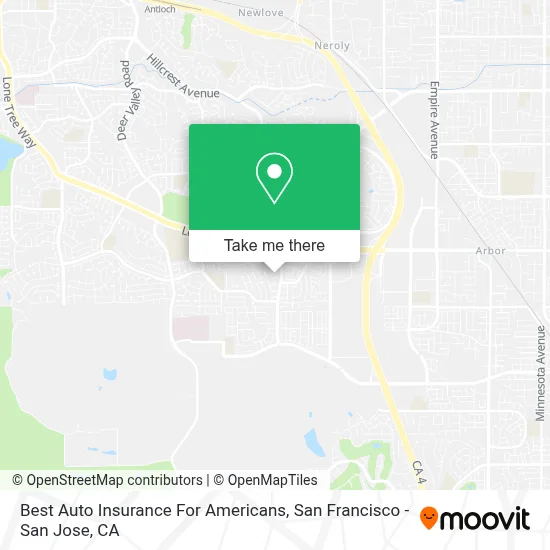 Best Auto Insurance For Americans map