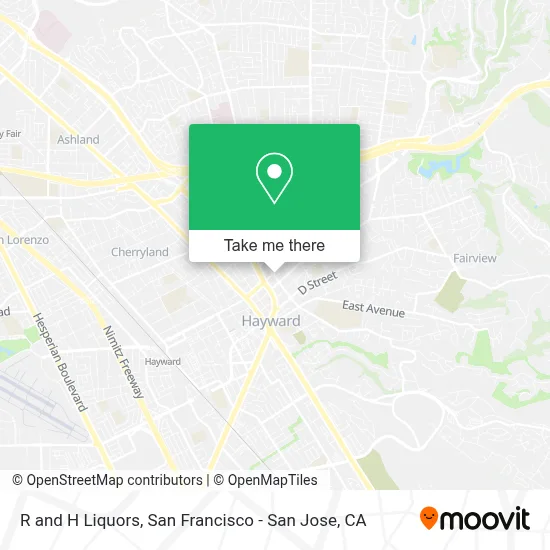 R and H Liquors map