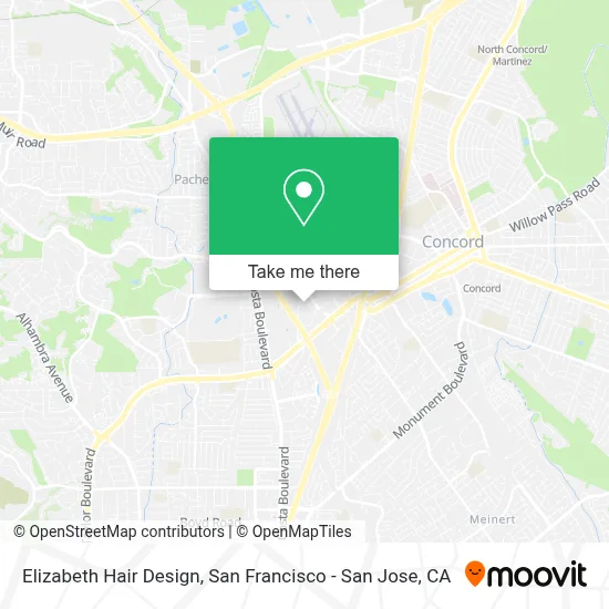 Elizabeth Hair Design map