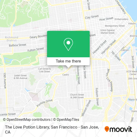 The Love Potion Library map