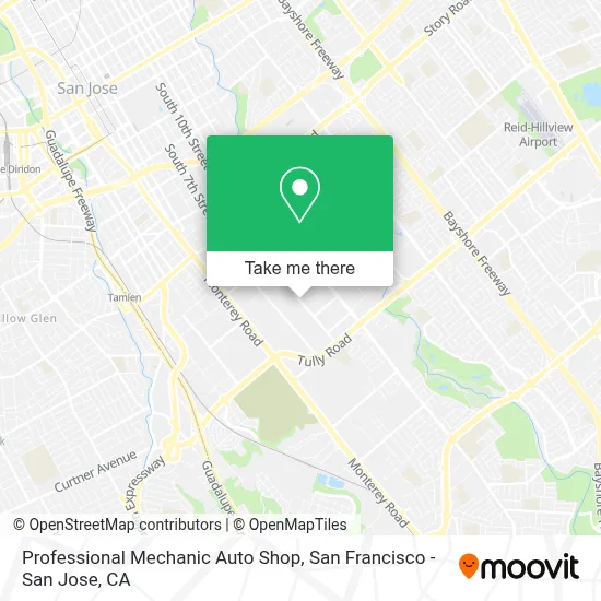 Professional Mechanic Auto Shop map
