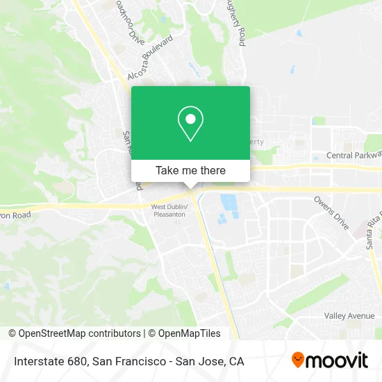 Interstate 680 map