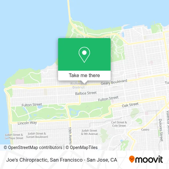 Joe's Chiropractic map