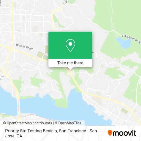 Priority Std Testing Benicia map