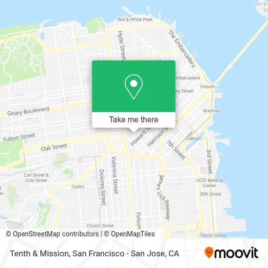 Tenth & Mission map