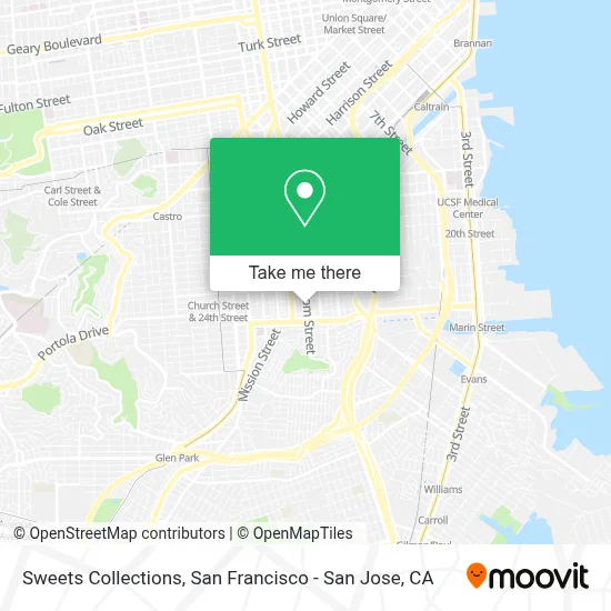 Sweets Collections map