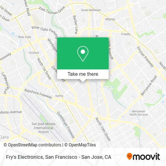 Fry's Electronics map