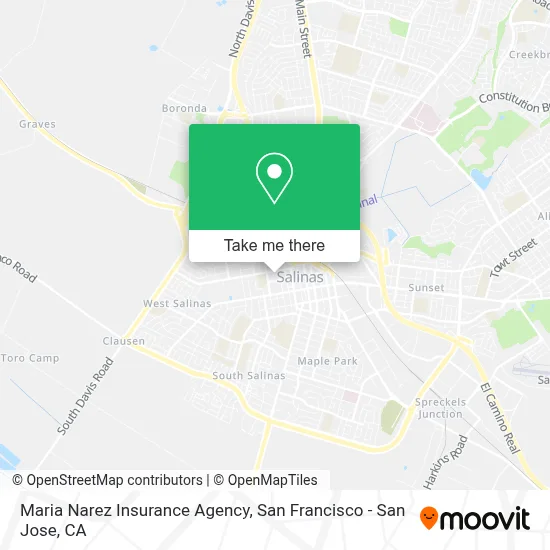 Maria Narez Insurance Agency map