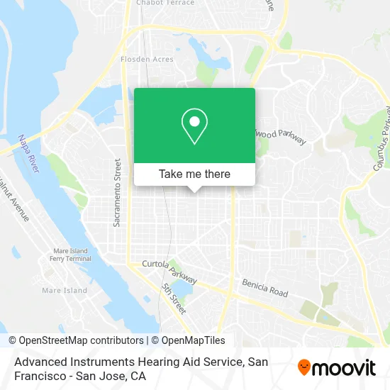 Advanced Instruments Hearing Aid Service map