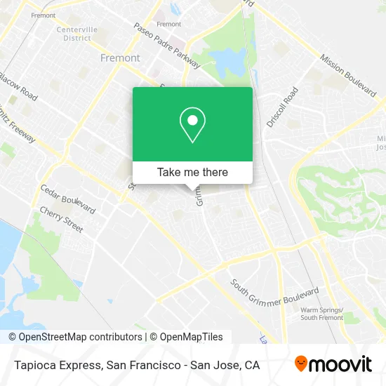 Tapioca Express map