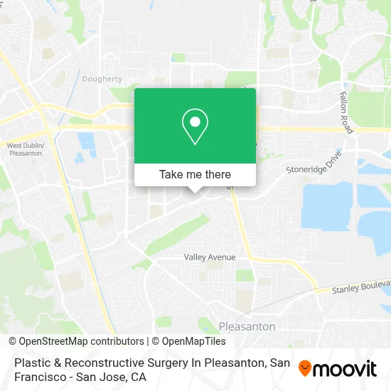 Plastic & Reconstructive Surgery In Pleasanton map
